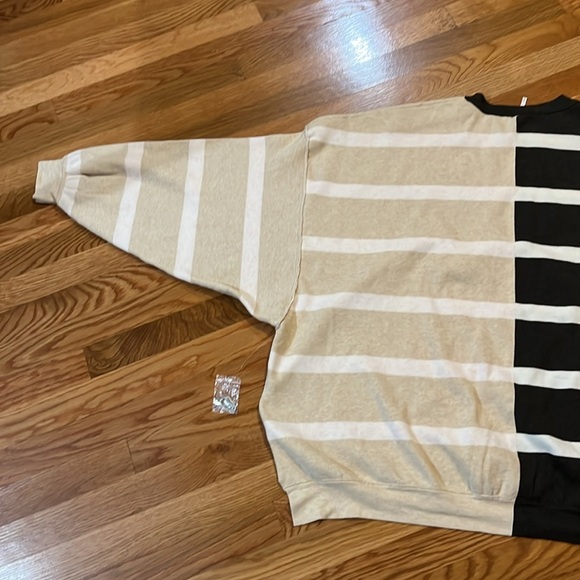 Free People Uptown Stripe Pullover Size Small NWT - Picture 10 of 14